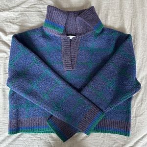 ZARA Checkered Polo Sweater
